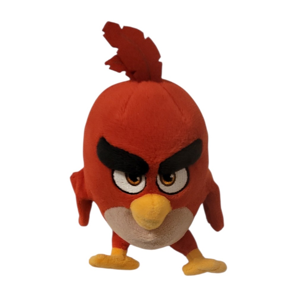 Angry Birds 8" Red‎ Bird Plush Stuffed Animal Preowned Rovio